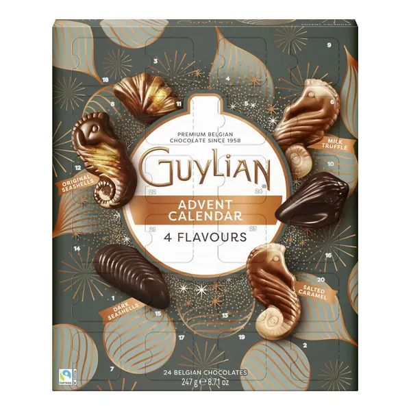 Guylian Adventskalender - 24 chocolaatjes - 4 smaken - 247g