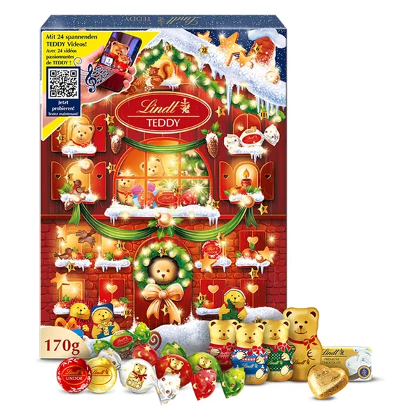 Lindt Adventskalender Teddy Augmented Reality, 170 g